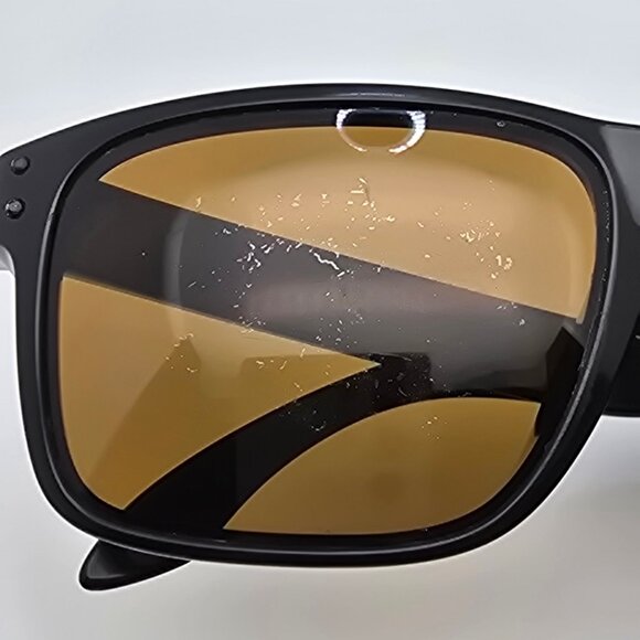 Oakley OO9102-98 Holbrook Matte Black Frame Polarized Bronze Lens Sunglasses - Picture 13 of 13